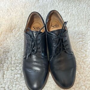 Sofft Black Oxfords with Pebbled Leather Finish - worn less than 5x